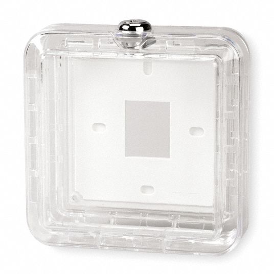 Zoro Select 4E644 Universal Thermostat Guard, Off-White, Plastic