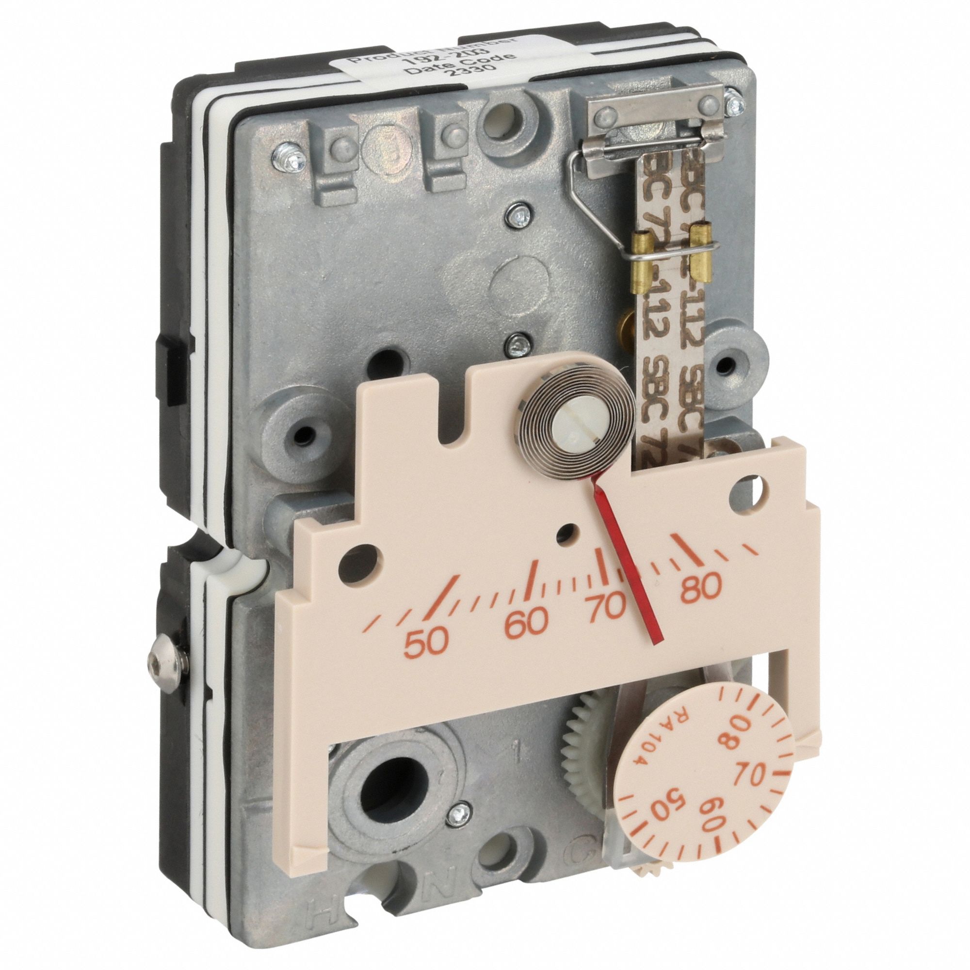 Pneumatic Thermostat: 45° to 85°F, 2 Pipes, High Volume Pipes/Air Flow Output, Reverse