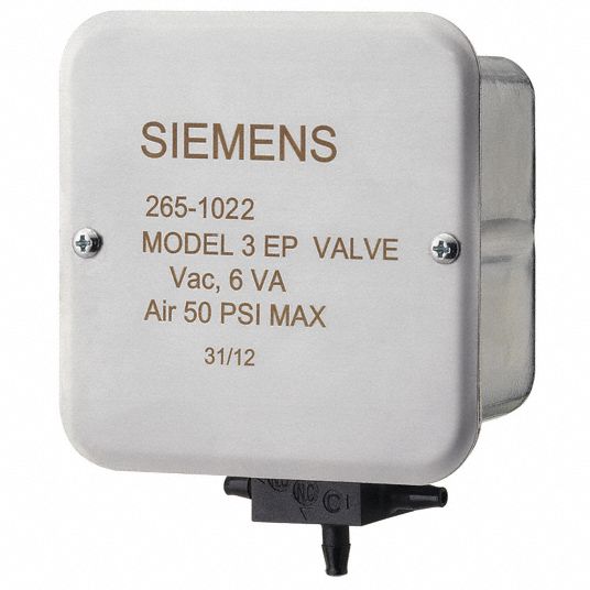 SIEMENS, Normally Open/Normally Closed, 0 to 30 psi, Solenoid Air