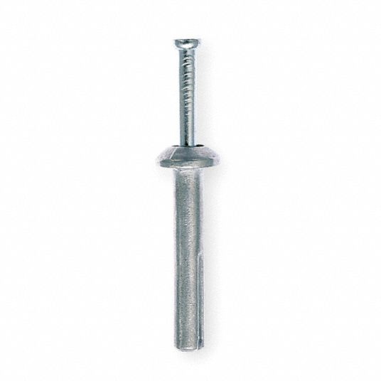 RED HEAD Hammer Drive Pin Anchor, 2 inL x 1/4 in Dia., 100 PK - 4E830 ...