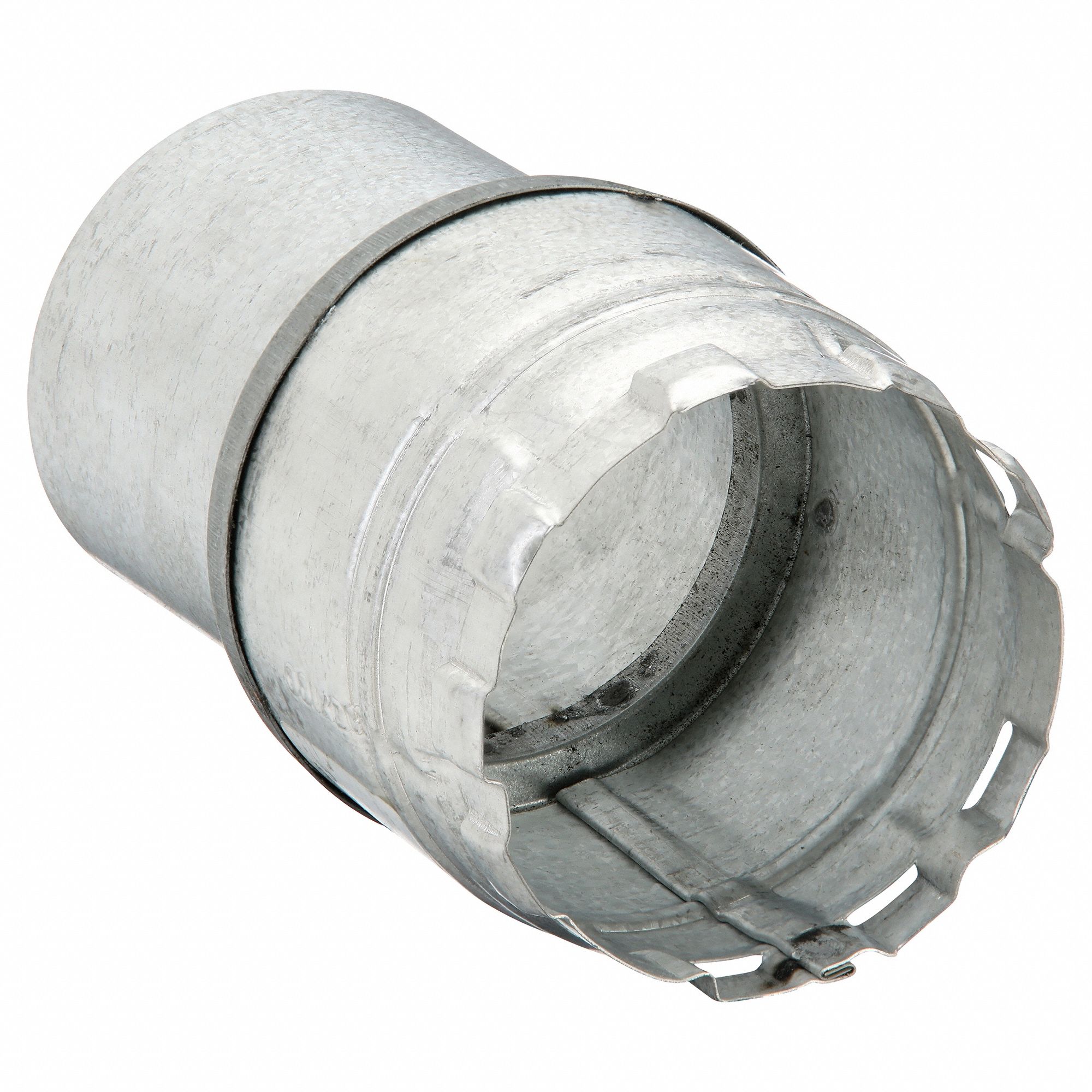 Appliance Adapter: 3 in Duct, 6 in Lg, Steel, 3 1/2 in Inlet Dia, 3 in Outlet Dia, Category I