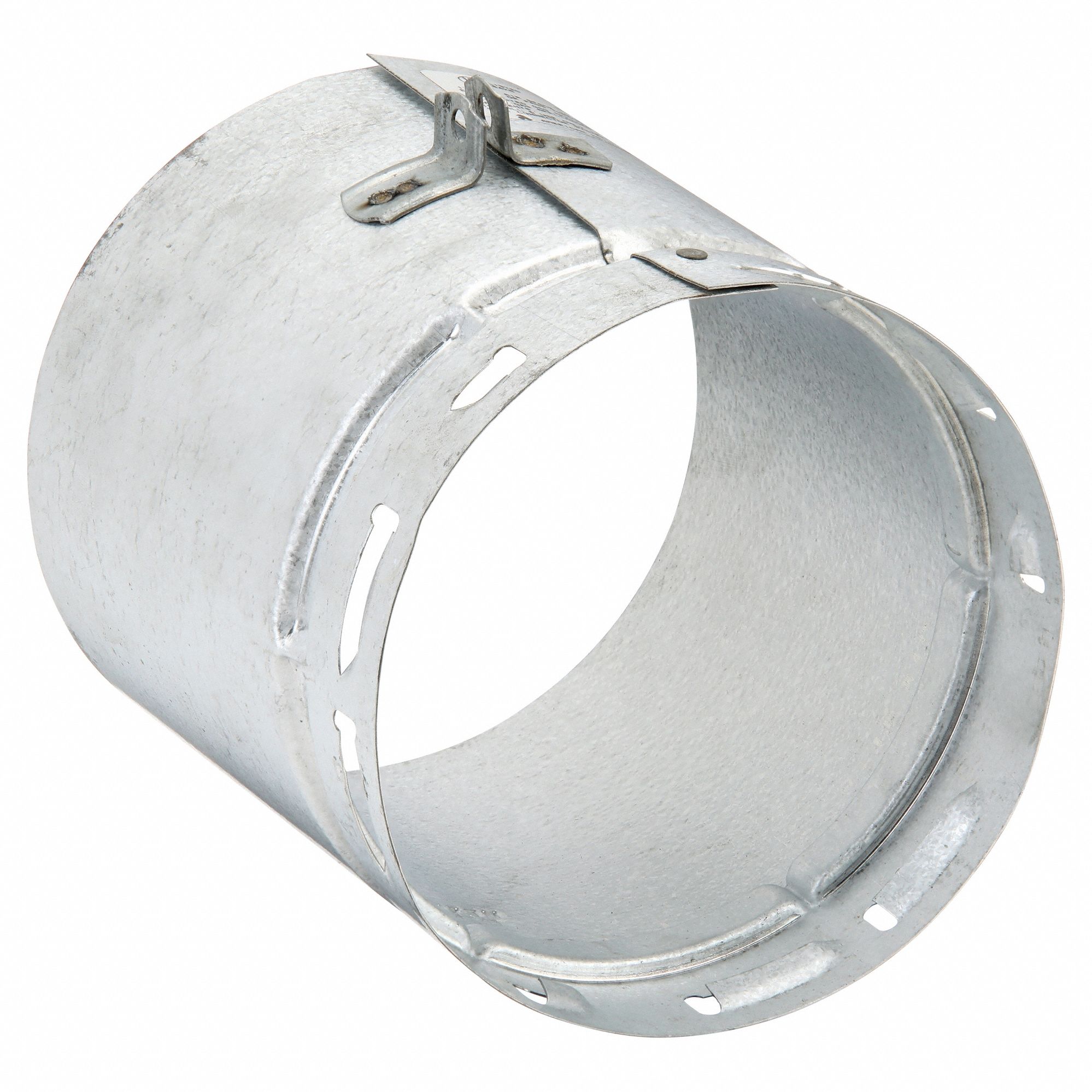 Universal Adapter: 5 in Duct, 6 in Lg, Steel, 5 1/2 in Inlet Dia, Category I, Zinc Coated Steel