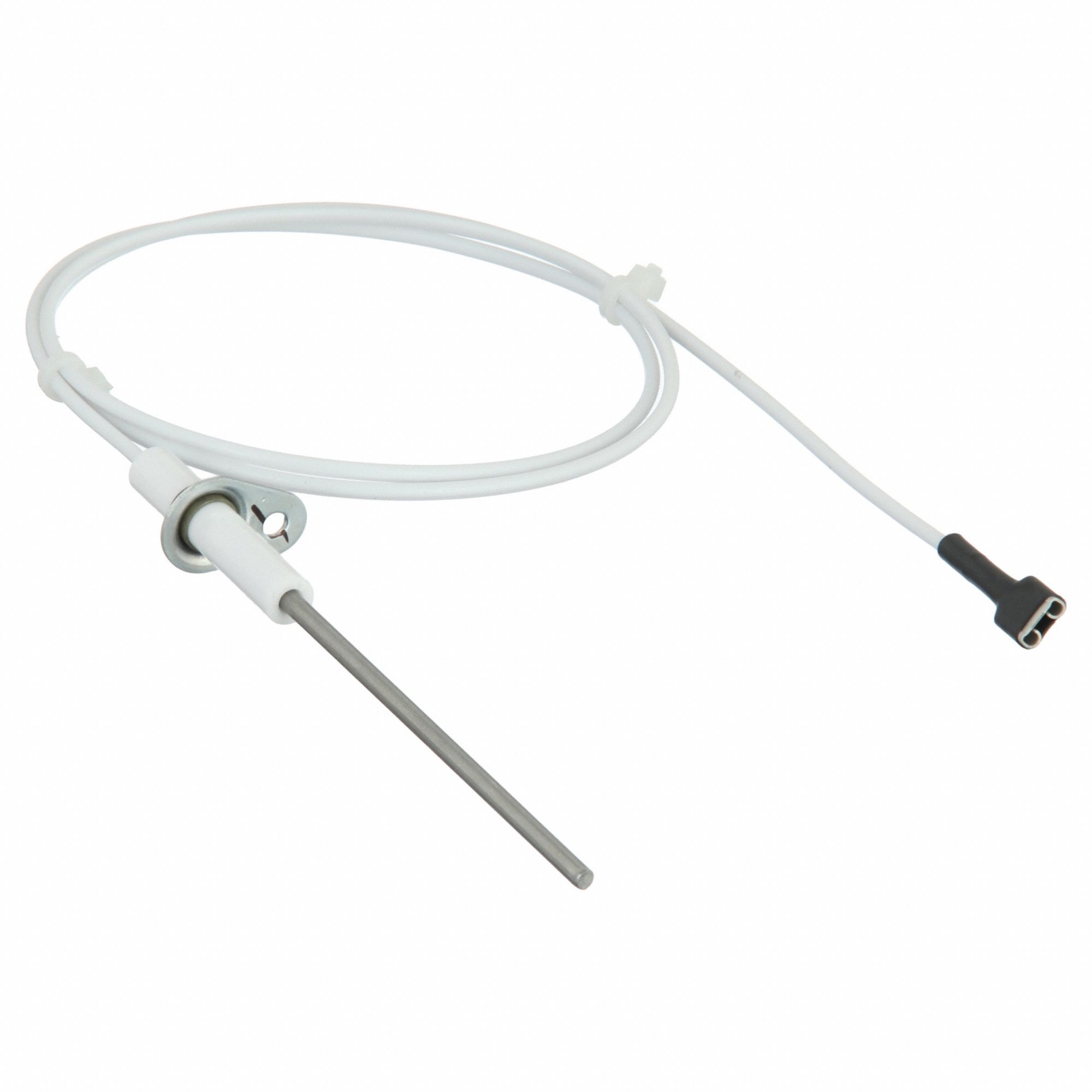 Flame Sensor: Universal, Hot Surface Ignition, Straight, 3 in Probe Lg, Plug-In, Stud Mount