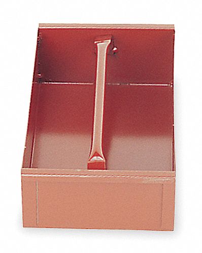 TOTE TRAY,15-3/16 IN L,STEEL,BROWN