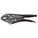 LOCKING PLIER, CURVED, LEVER, 1 1/4 IN MAX JAW OPENING, 5 5/8 IN OVERALL L, 7/8 IN JAW L