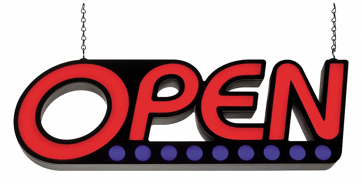 led open sign
