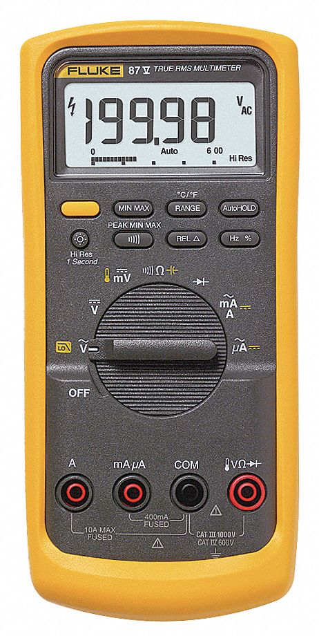 Fluke 87v I410 L215 Fluke 87v Truerms Digital Multimeter Free I410 Current Clamp And Suregrip Accessory Set 1kv 19999khz 50mohm Fluke