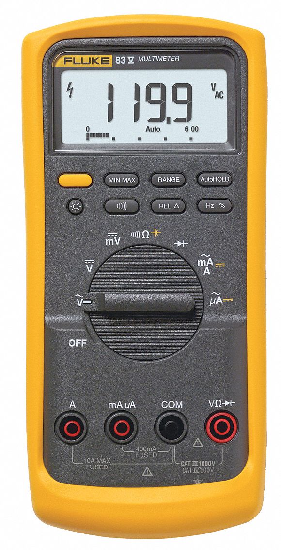 FLUKE Multímetro Digital FLUKE® Fluke-83-V 1000V 10A 6000 conteos -  Multímetros Digitales - 4EB20