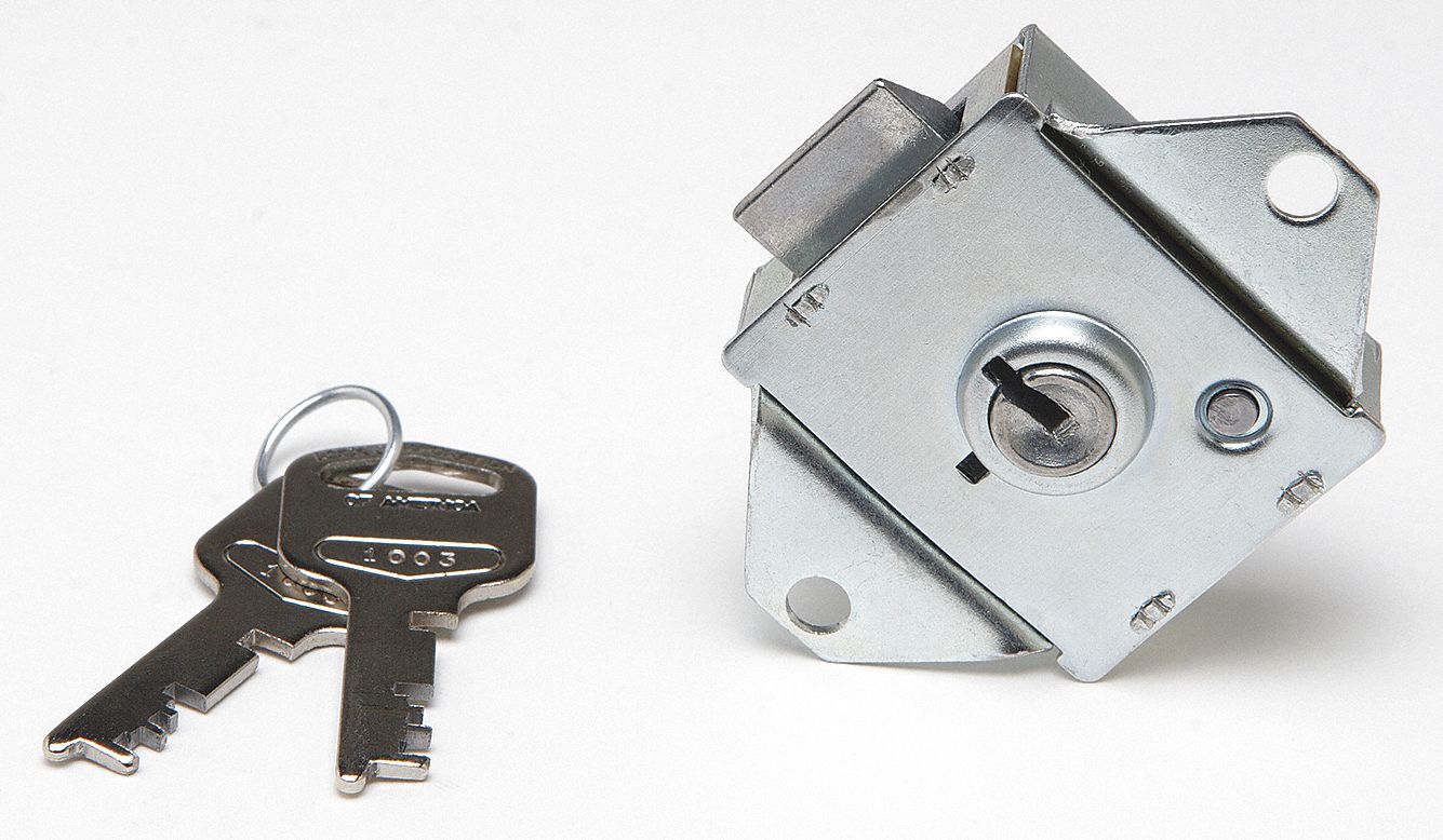Built-In Locker Lock: Built-in Keyed Locker Locks, Left, For 3/16 in Material Thick