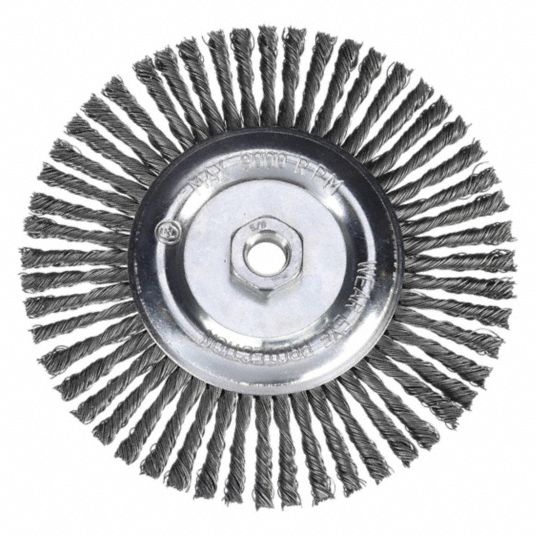Stringer Wheel,7 In D,SS,0.0200 Wire - Grainger