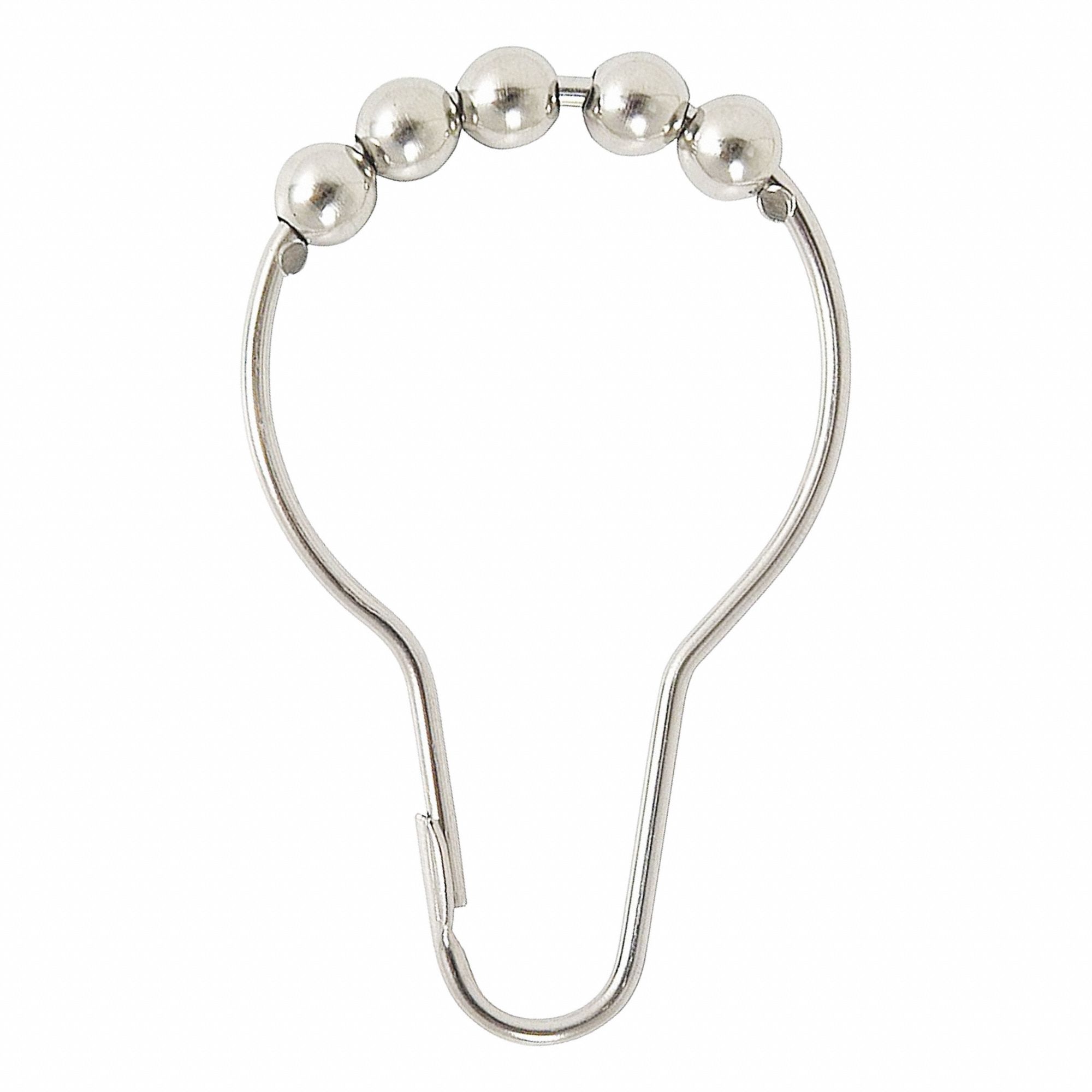 Shower Curtain Hooks with Roller Balls Brass