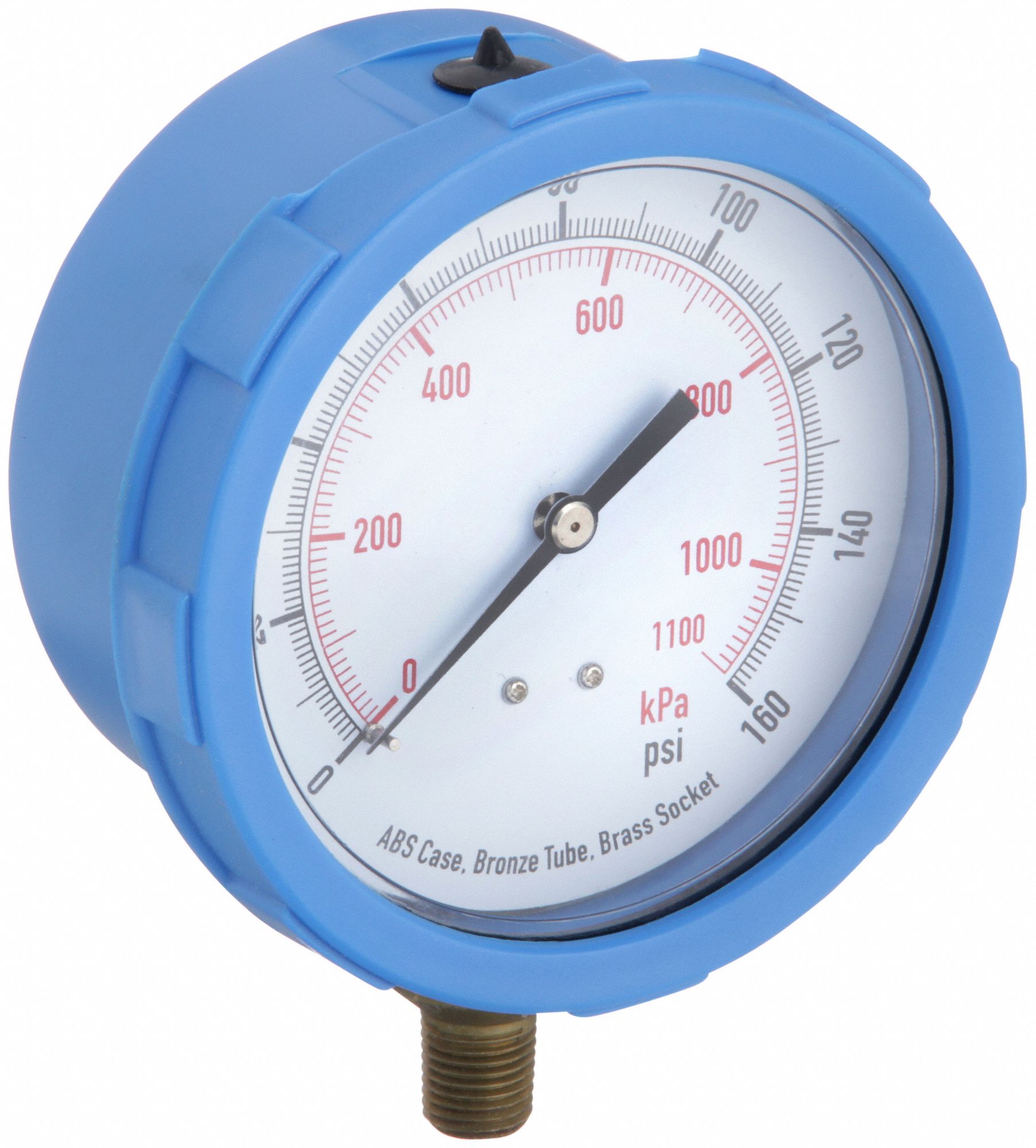 PRESSURE GAUGE,4 IN,160 PSI,LOWER,B