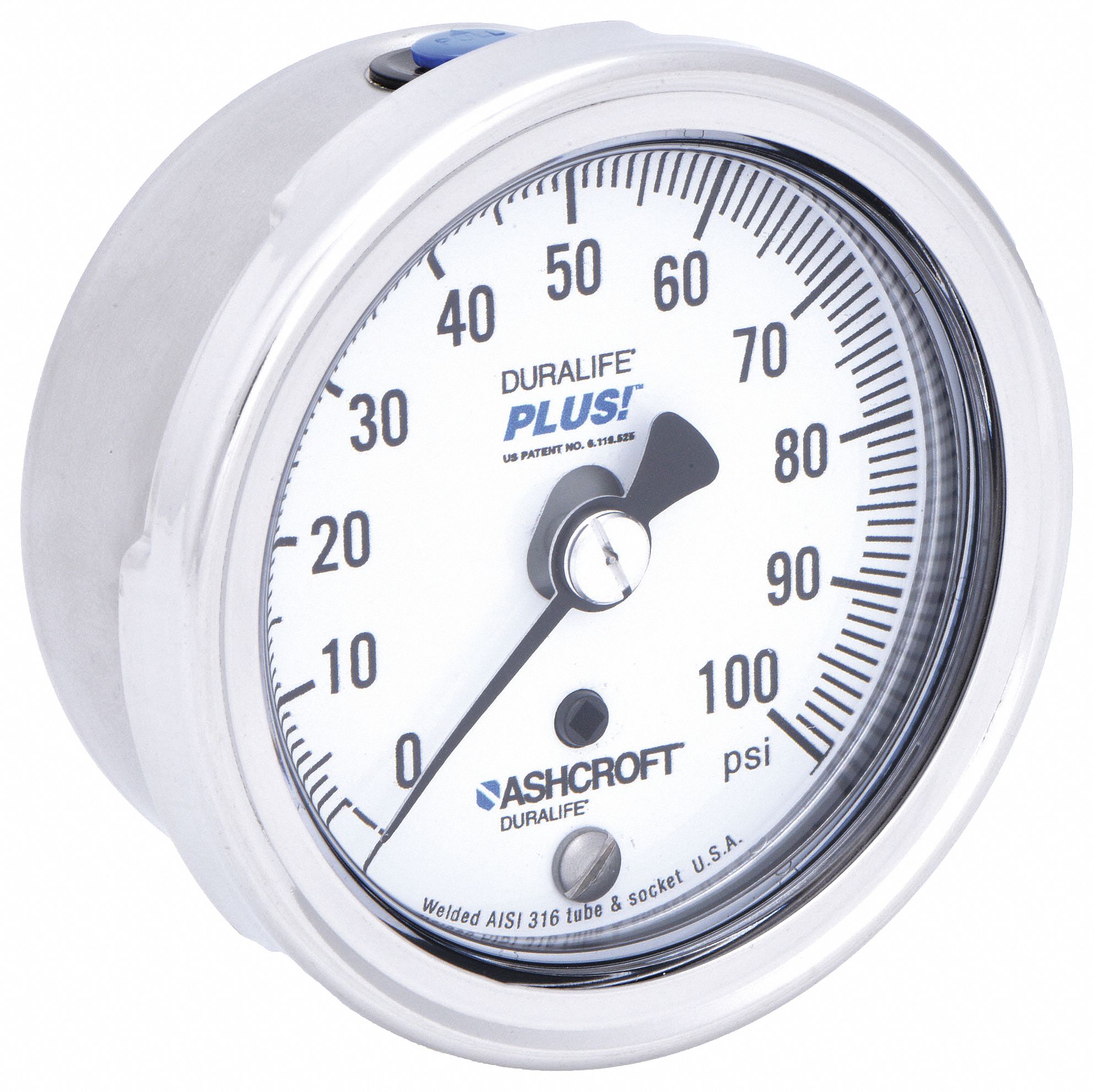 JAUGE PRES PLUS 2 1/2PO 100PSISS