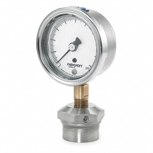 ASHCROFT Pressure Gauge with Diaphragm Seal: 0 to 200 psi, 1009/310-315 ...