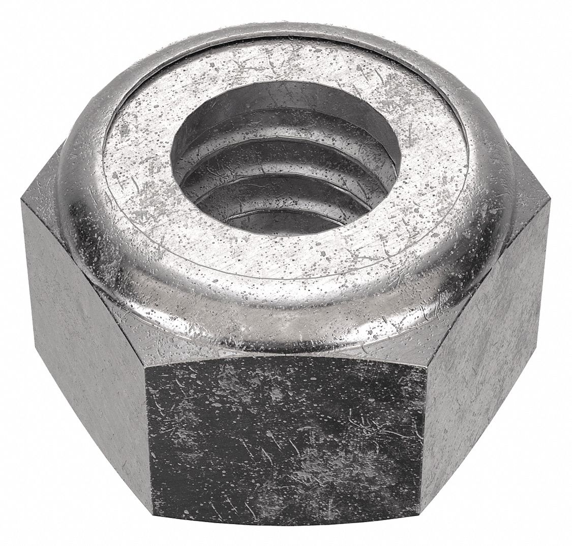 Lock Nut with External Tooth Lock Washer, 5/16