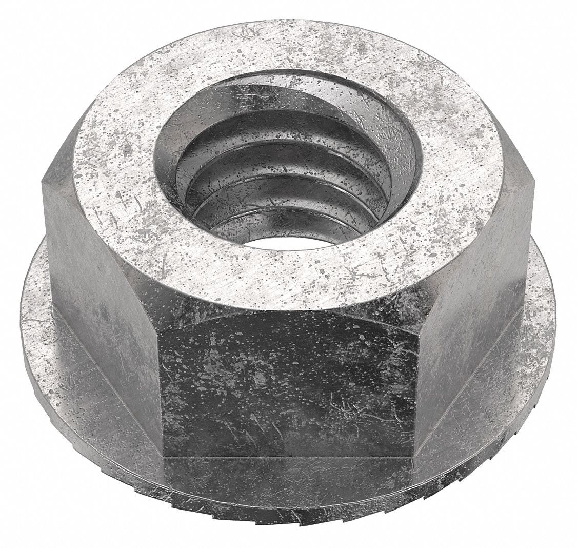 Lock Nut with External Tooth Lock Washer, 5/16"18 Thread Size, Lock Nut 4EGA6HFNIX031025P