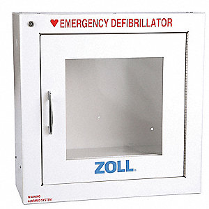 Zoll Defibrillator Storage Cabinet White 17 1 2 H X 17 1 2 W X