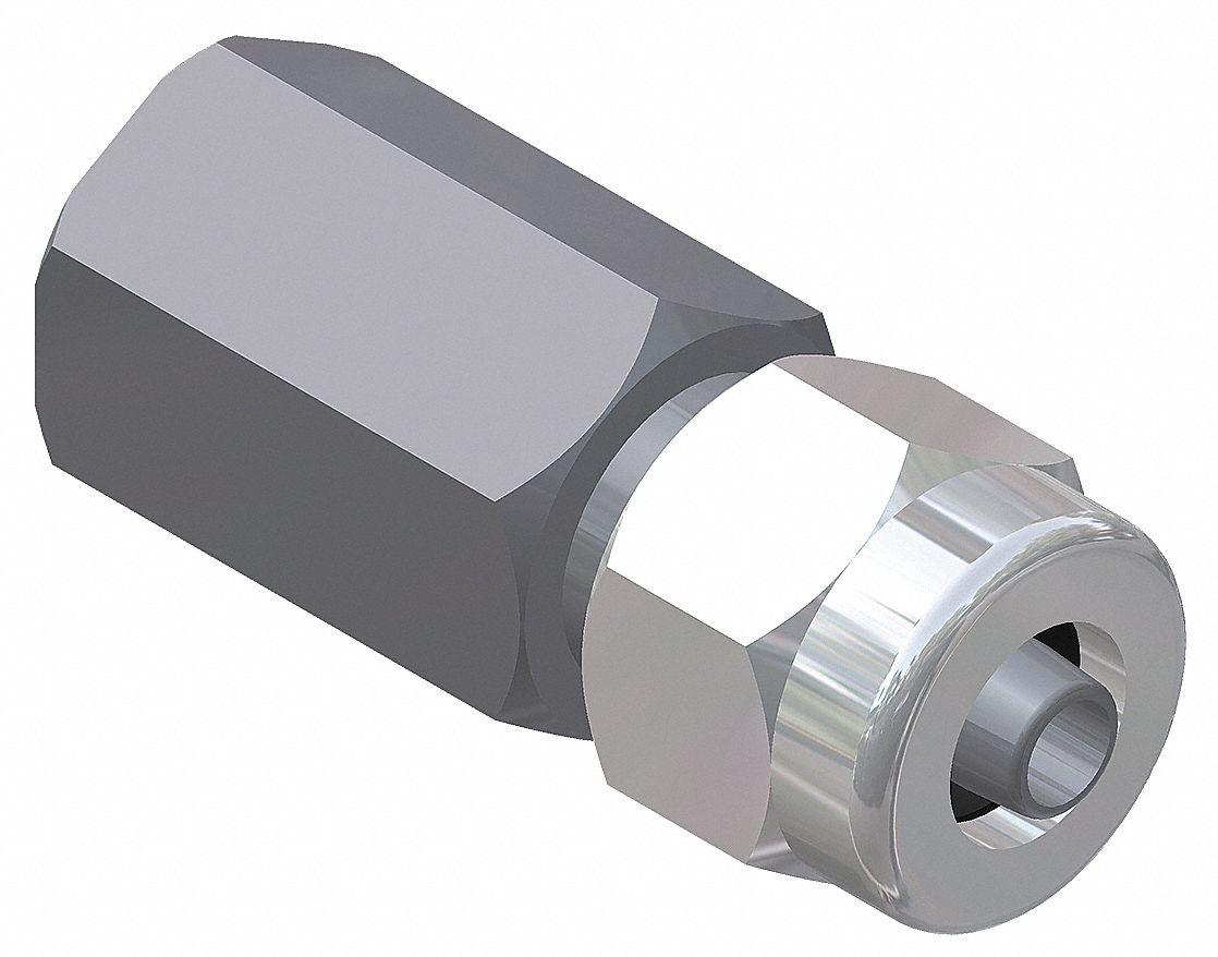 Female Adapter: Steel, Compression x FNPT, For 3/4 in Tube OD, 3/4 in Pipe Size