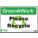 RECYCLING SIGN, PLASTIC, 10 IN WIDTH, 7 IN HEIGHT, SURFACE, GREEN, GREEN AT WORK