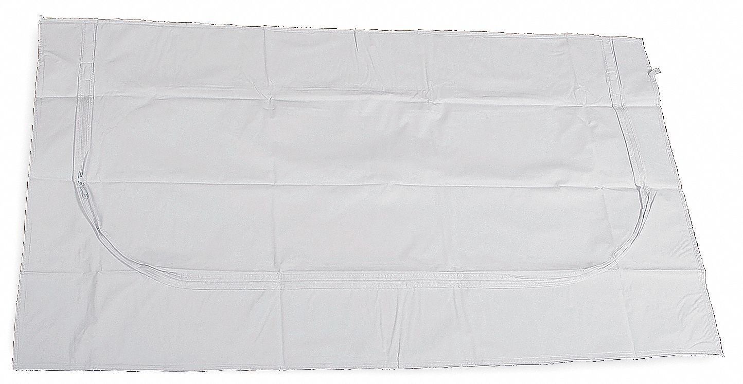 GRAINGER APPROVED Cadaver Bag w/Curved Zipper, 90 in Length, 48 in