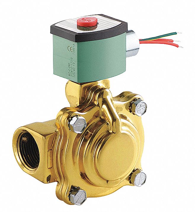 SOLENOID VALVE: 2-WAY, NORMALLY CLOSED, 1 IN PIPE SIZE, 120V AC, WATERTIGHT, HIGH FLOW