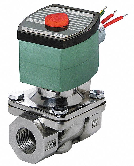 SOLENOID VALVE: 2-WAY, NORMALLY CLOSED, ½ IN PIPE SIZE, 110V AC/120V AC, WATERTIGHT