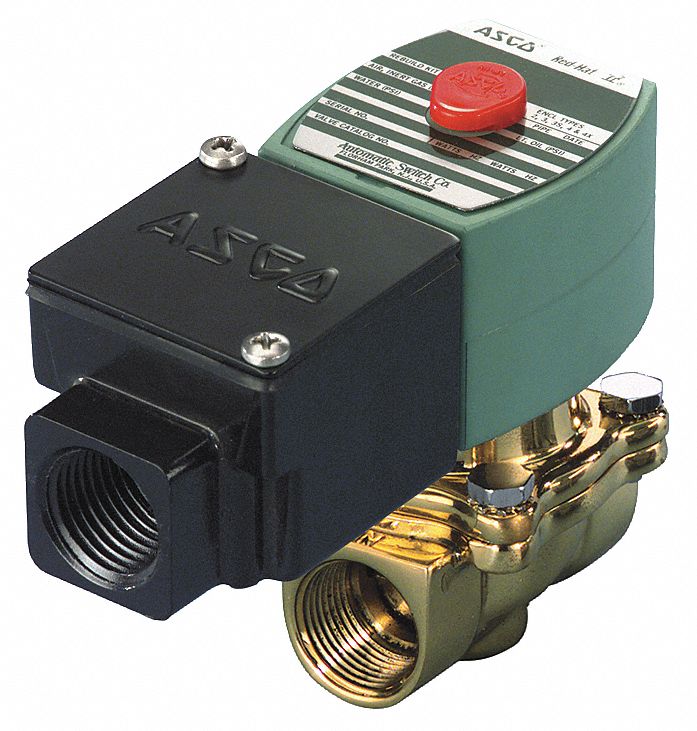 SOLENOID VALVE: 2-WAY, NORMALLY CLOSED, ¾ IN PIPE SIZE, 110V AC/120V AC, WATERTIGHT