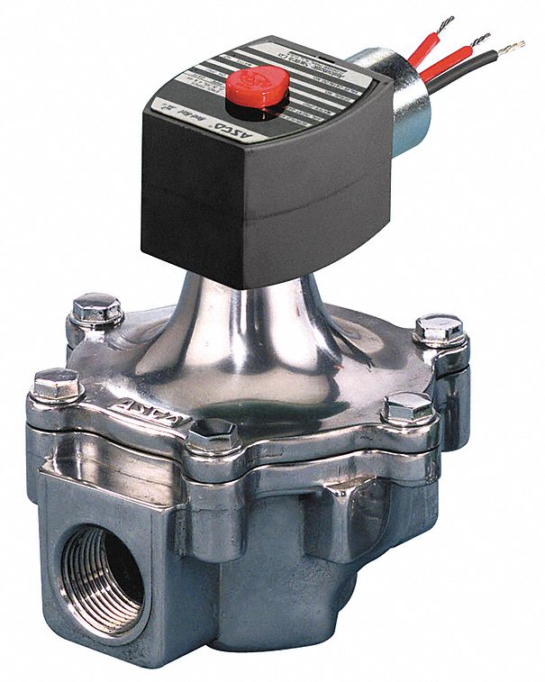 SOLENOID VALVE: 2-WAY, NORMALLY OPEN, 1 IN PIPE SIZE, 110V AC/120V AC, HIGH FLOW, NBR SEAL