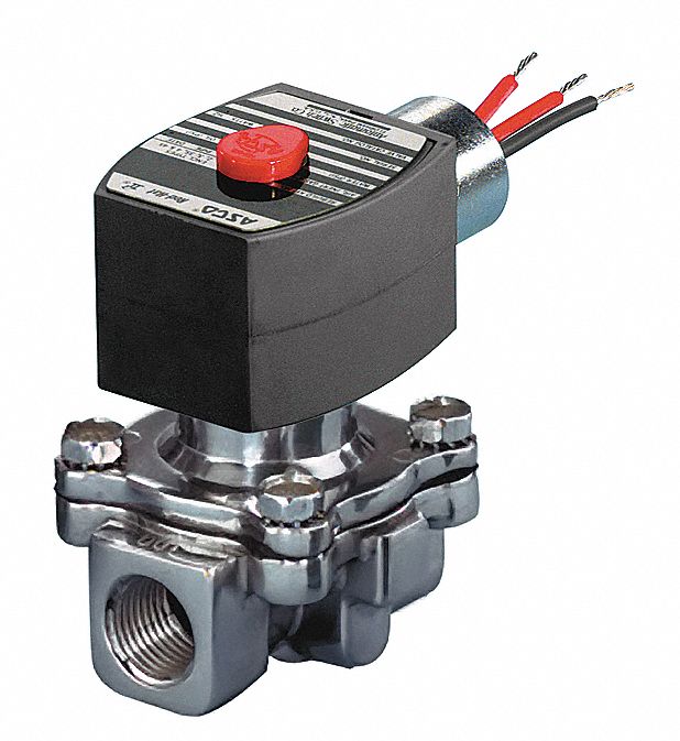 SOLENOID VALVE: 2-WAY, NORMALLY OPEN, ¾ IN PIPE, 110V AC/120V AC, HIGH FLOW, NBR SEAL