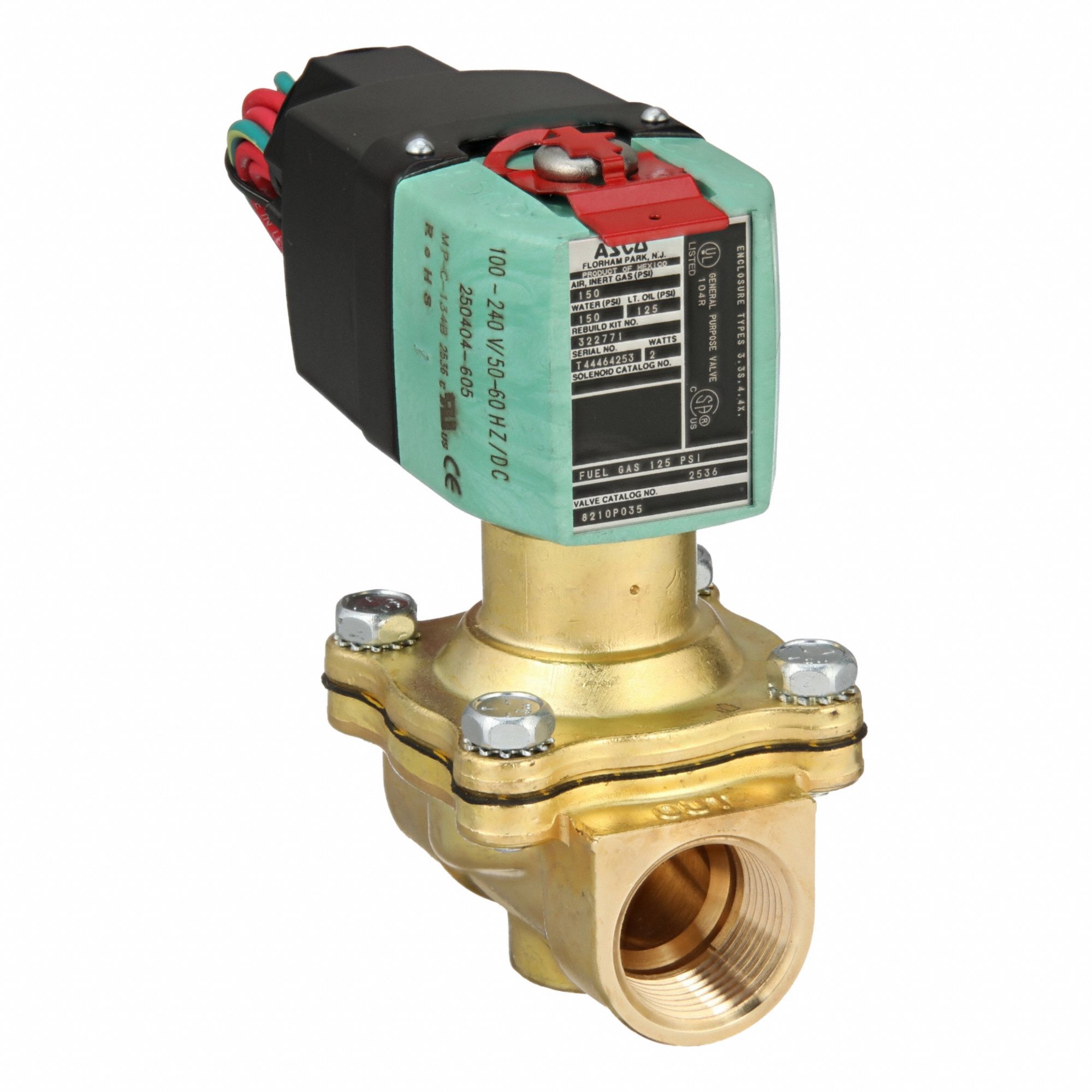 REDHAT, 2-Way, Normally Open, Solenoid Valve - 4ELN3|8210P035 - Grainger