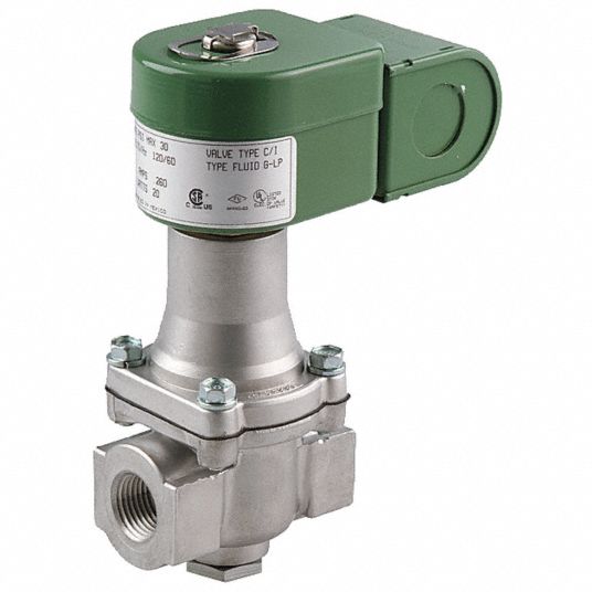 ASCO 11/4" Aluminum Fuel Gas Solenoid Valve with Test Port, Normally Open 4EMC2S262SG02N3GJ7