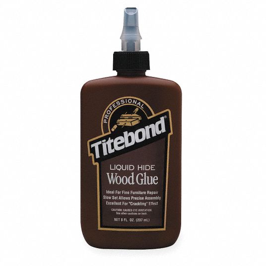 TITEBOND Glue, Liquid Hide, 8 Oz, Amber 4EMP15013 Grainger