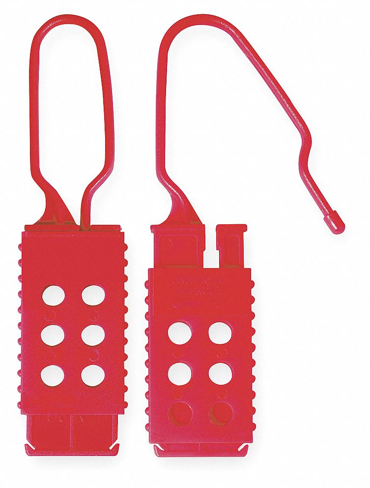 MASTER LOCK Lockout Hasp, SnapOn Lockout Hasp Style, Nylon 4EMY3428