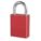 LOCKOUT PADLOCK, 1-1/2 IN, KEYED ALIKE, RED KEY, 27763