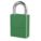 LOCKOUT PADLOCK, 1-1/2 IN, KEYED ALIKE, GREEN 0684H