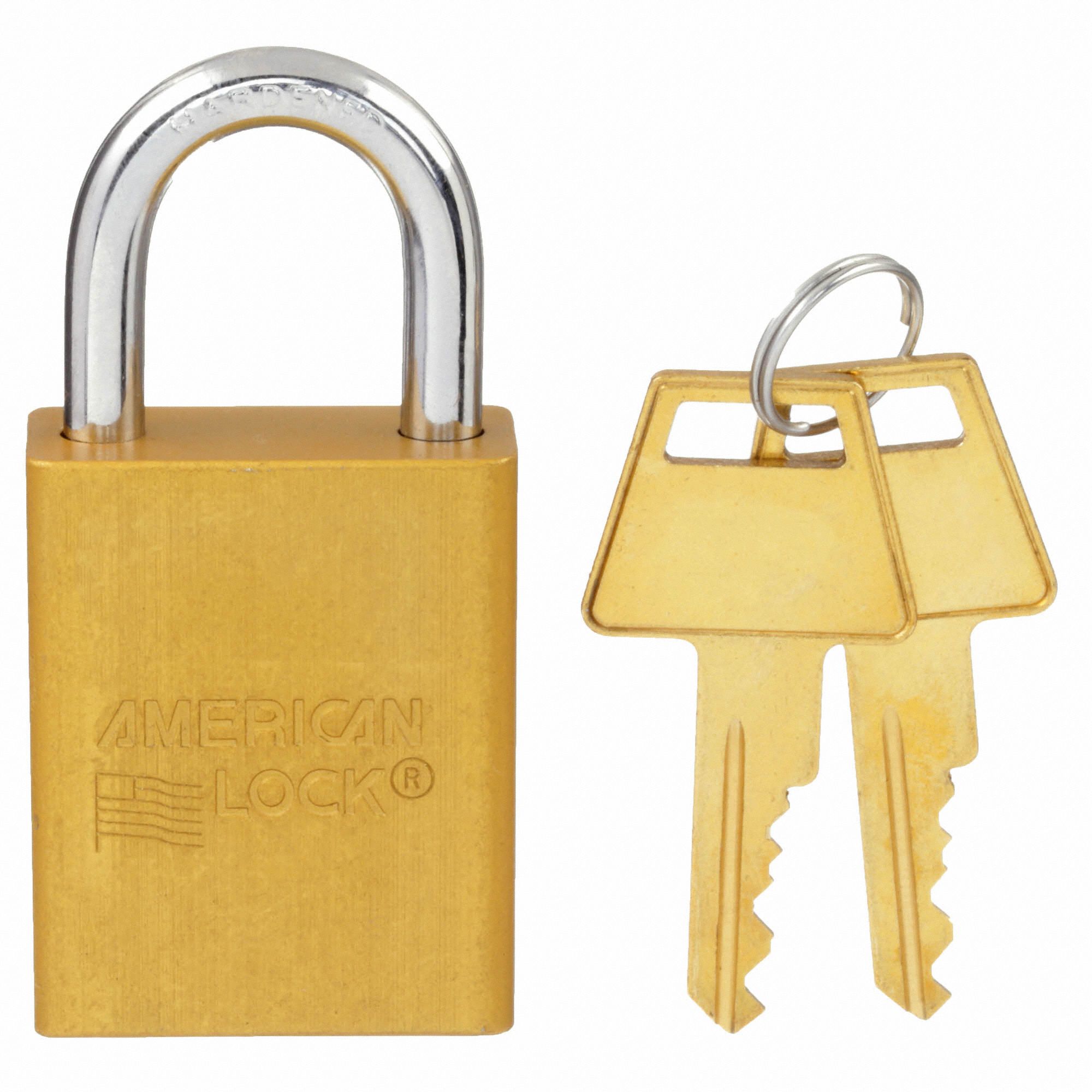 American Lock A1105KAYLW Anodized Aluminum Padlock Yellow Key Alike for sale online 
