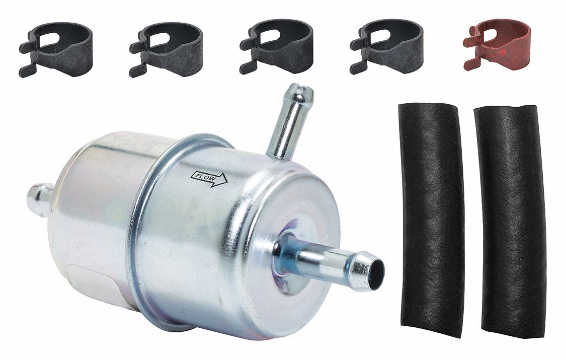 Fuel Filter: In-Line, 2 in Outside Dia, Cellulose, Chrysler, 3 15/16 in Overall Ht