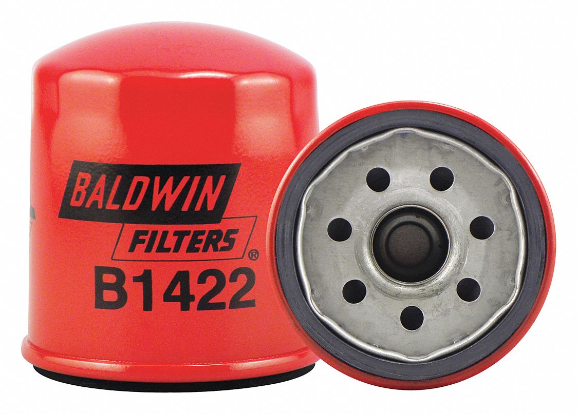 BALDWIN FILTERS OIL FILTER, M22-1.5 THREAD SIZE, 3½ IN OVERALL L, OIL ...