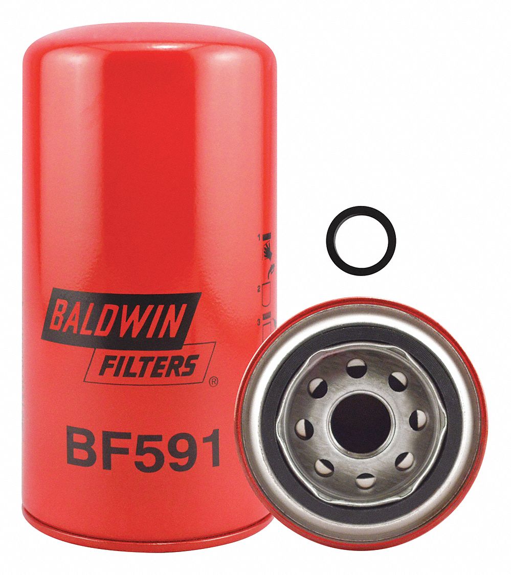 BALDWIN FILTERS, Spin-On, 3 11/16 in Outside Dia, Fuel Filter - 4ERF5 ...