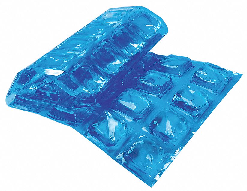 Reusable Ice Pack: Sheet, 19 in Overall Lg, 7 3/4 in Overall Wd, 1/4 in Overall Thick, Blue