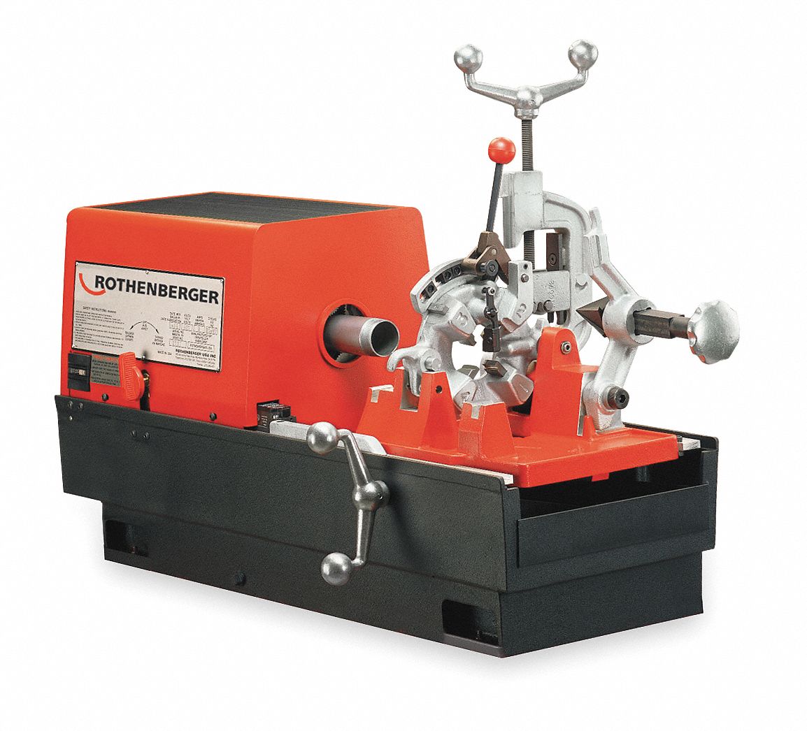 ROTHENBERGER Pipe Threading Machine,1/8 to 2 In 4ERY900579R Grainger