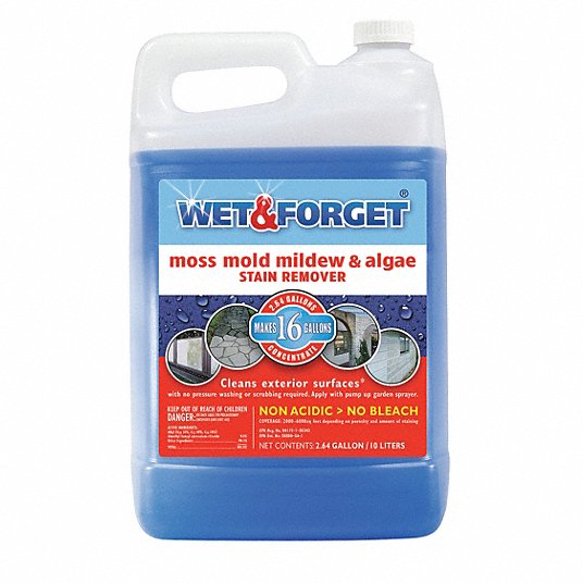 WET AND FORGET, Jug, 10 L Container Size, Mold and Mildew Remover -  4ETV5