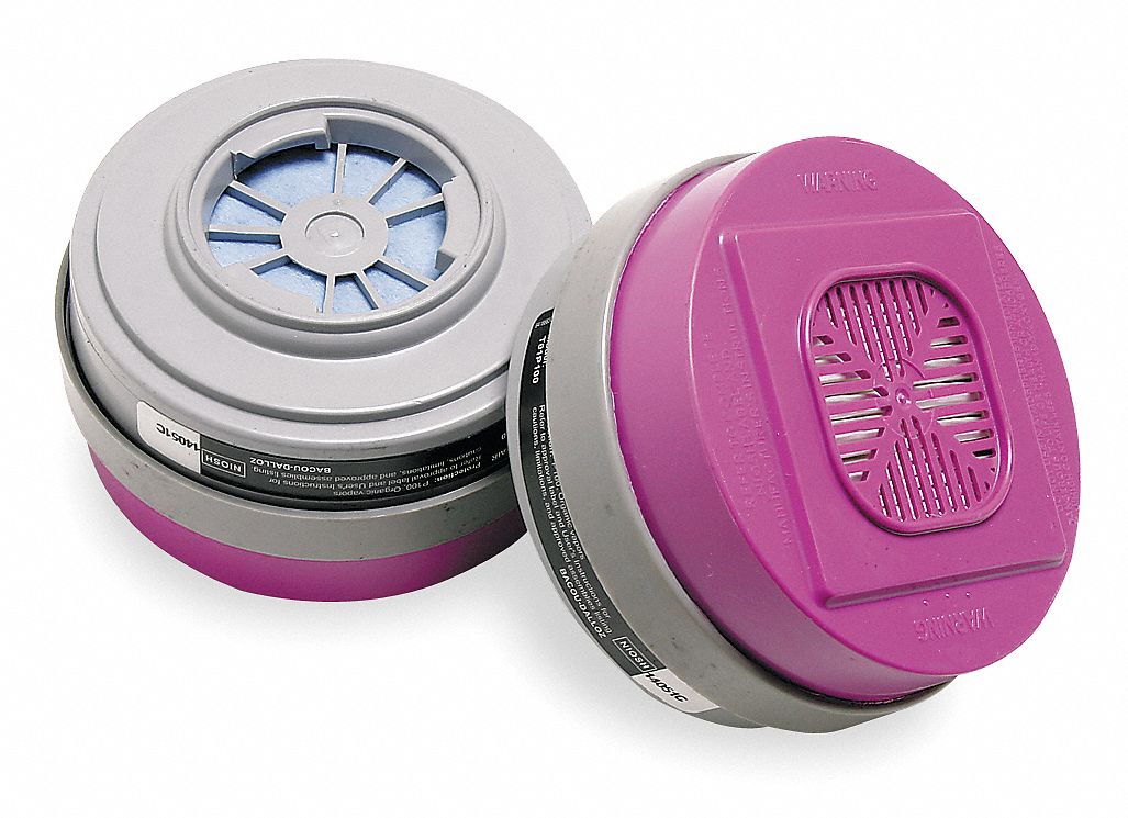 Combination Cartridge, Black/Magenta, Air Purifying Respirator