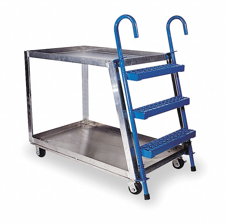 STOCKPICKER TRUCK, GREY, 21⅞ IN W X 49 11/16 IN H X 40 IN L, 660 LB LOAD CAPACITY, 14 GA, 660 LB LOAD CAPACITY