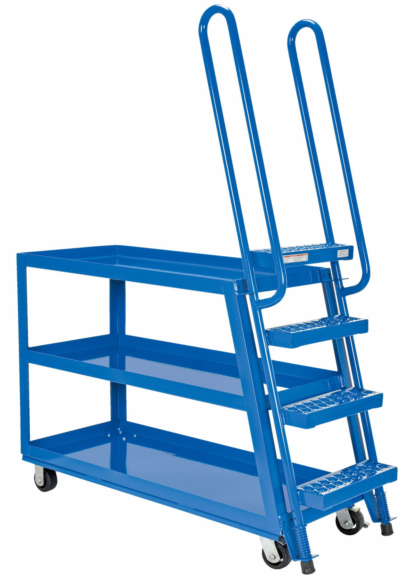 GRAINGER APPROVED Stock Picking Ladder Cart, Load Capacity 1000 lb