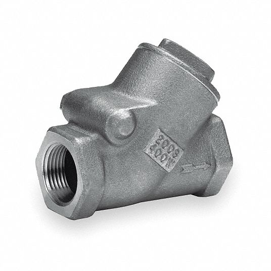 MILWAUKEE VALVE Check Valve, 1/4 in, Single, Y Swing, Bronze, FNPT x