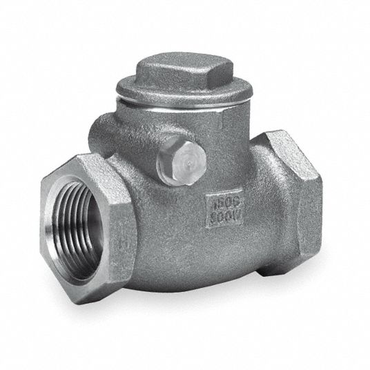 MILWAUKEE VALVE Check Valve, 3/4 in, Single, Inline Swing, Bronze, FNPT ...