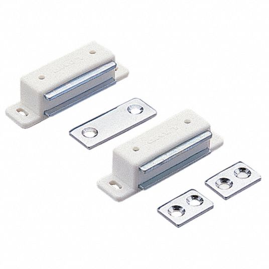 SUGATSUNE, Steel, White Plastic, Magnetic Catch - 4EVP8|4EVP8 - Grainger