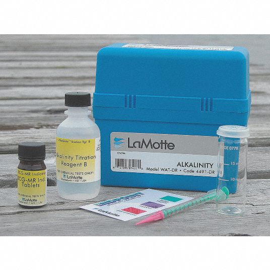 LAMOTTE Water Quality Testing Kit, 4 to 200 ppm Range, 4 ppm