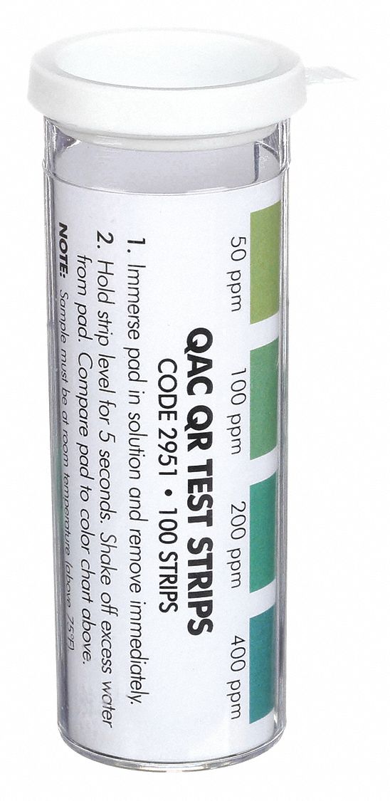 LAMOTTE Test Strip 100 PK Testing Parameter QAC Range 50, 100, 200